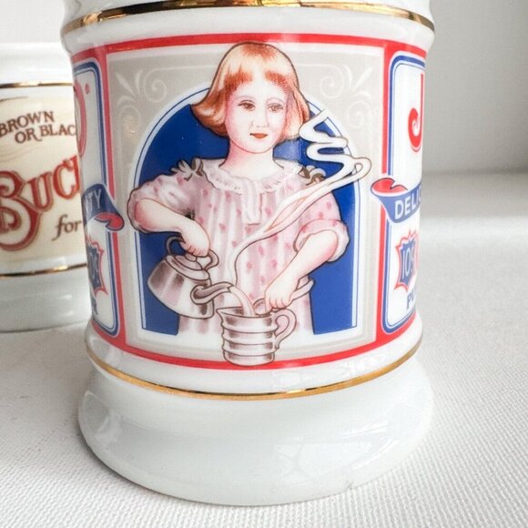 Vintage The Corner Store Mugs Set of 2 Jello and Buckingham Dye for Whiskers - Picture 4 of 10